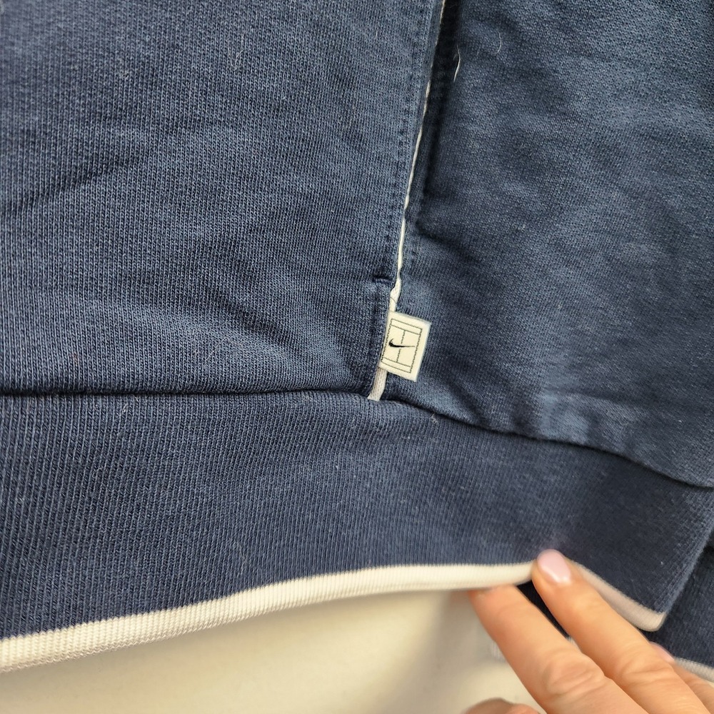 Nike Pullover XL Quarter Zip Long-sleeved Navy Blue Tennis‎ Sport - Picture 3 of 9